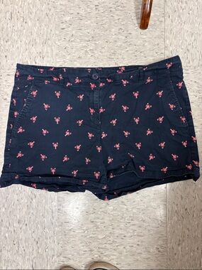 Nautica Navy Shorts with Pink Lobster Print